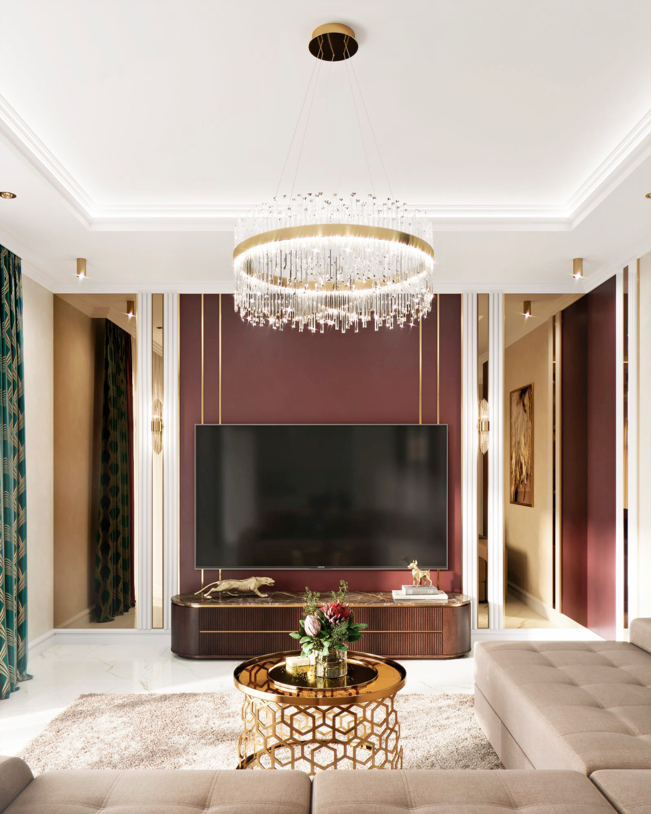 Обложка проекта: гостиная в современном стиле (загородный дом)