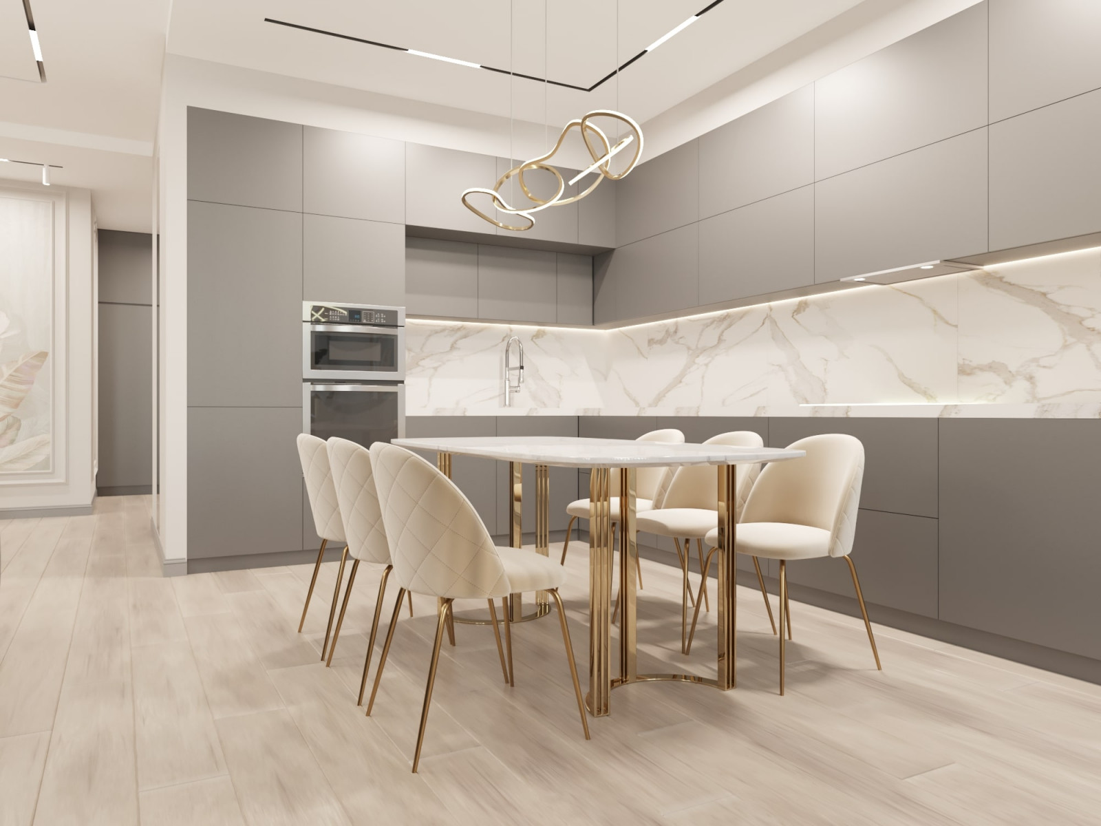 Элегантная неоклассика в бежево-серых тонах