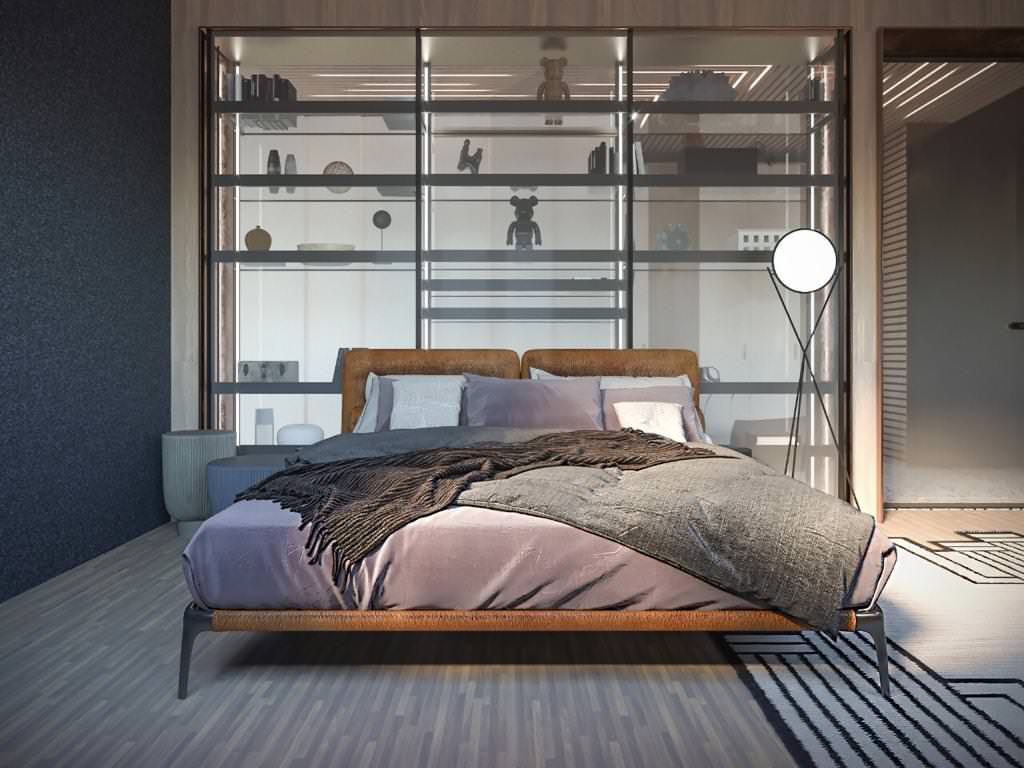 Интерьер квартиры ЖК Pushkin Apartments & Loft спальня