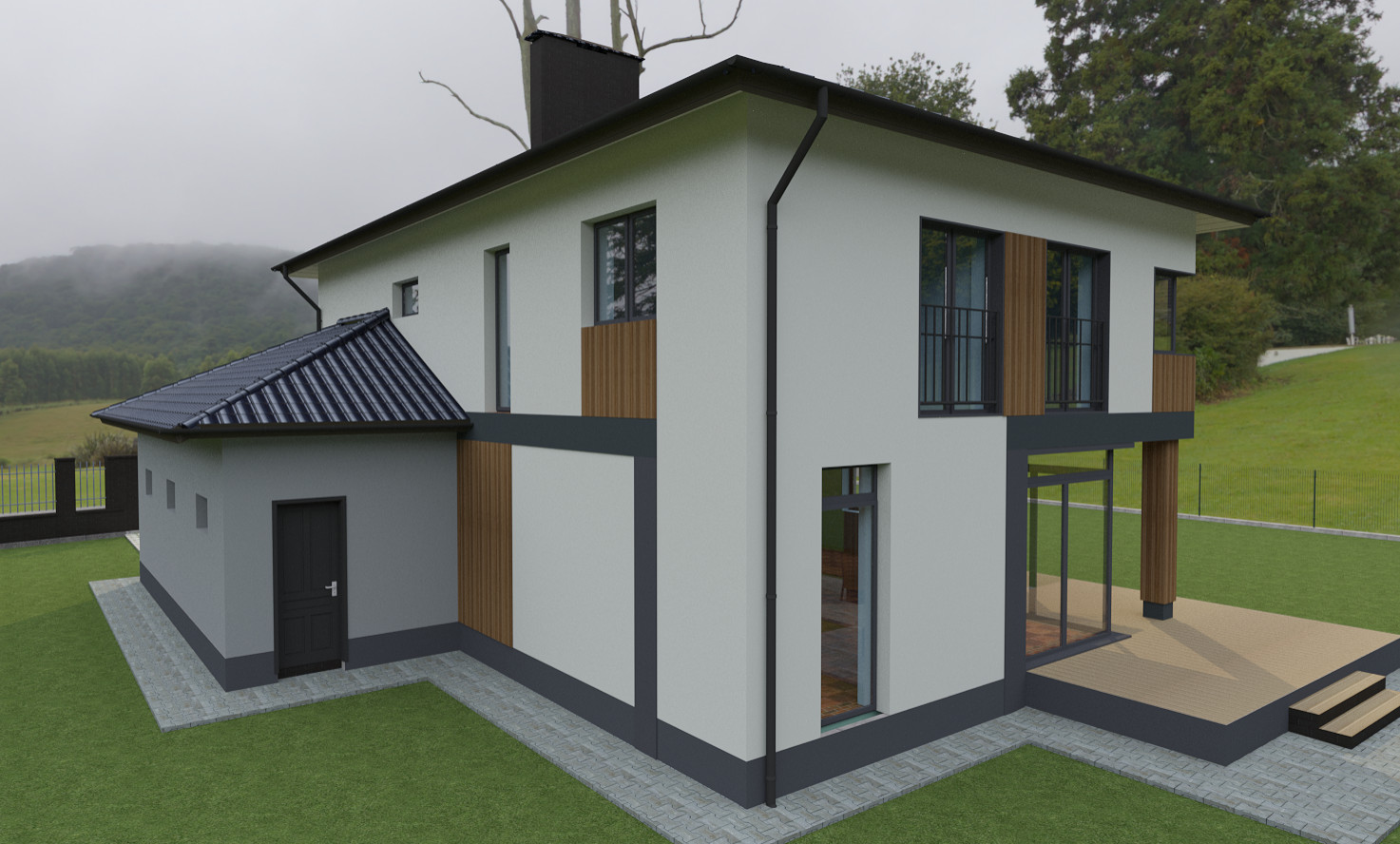 Обложка проекта: Дизайн-проект фасада. Современные стили