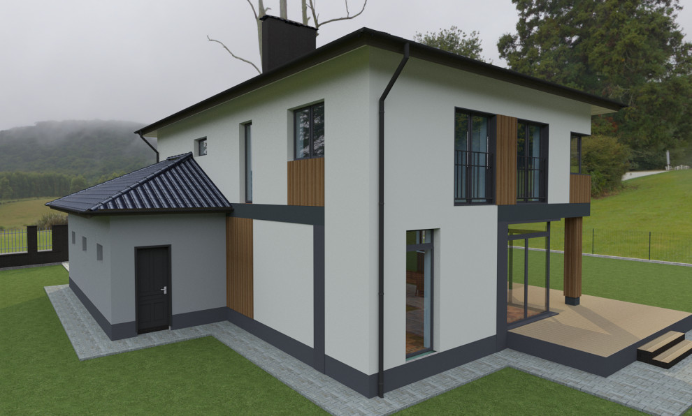 Обложка проекта: Дизайн-проект фасада. Современные стили