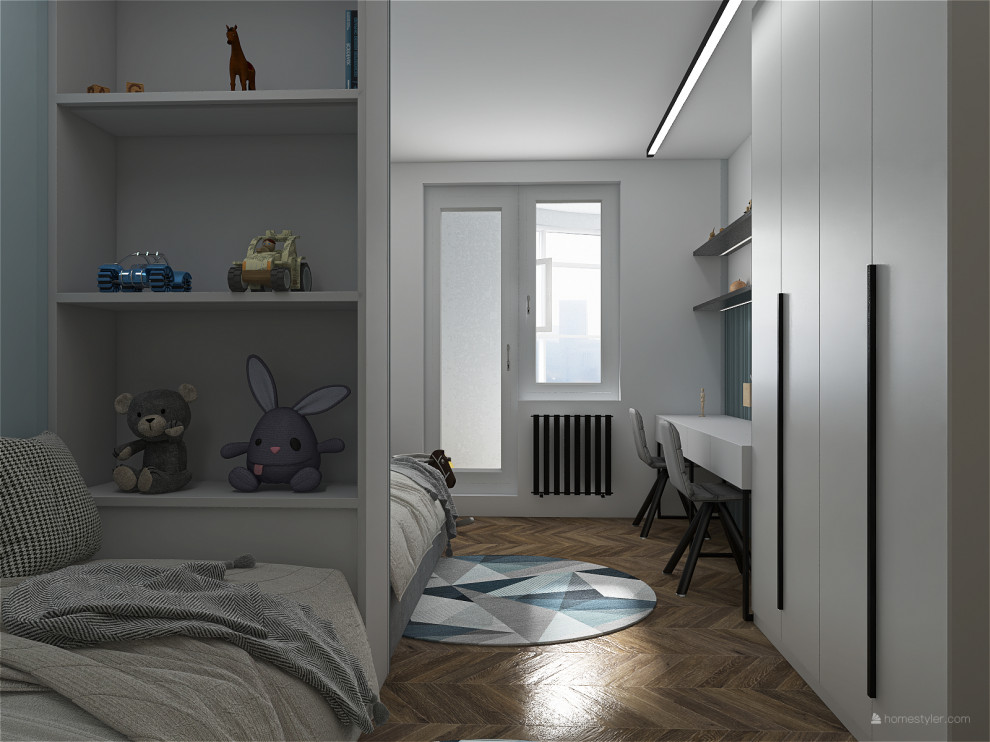 Современная трехкомнатная квартира с элементами неоклассики