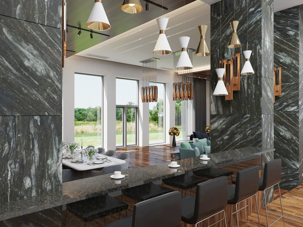 Современный дом - интерьер гостиной