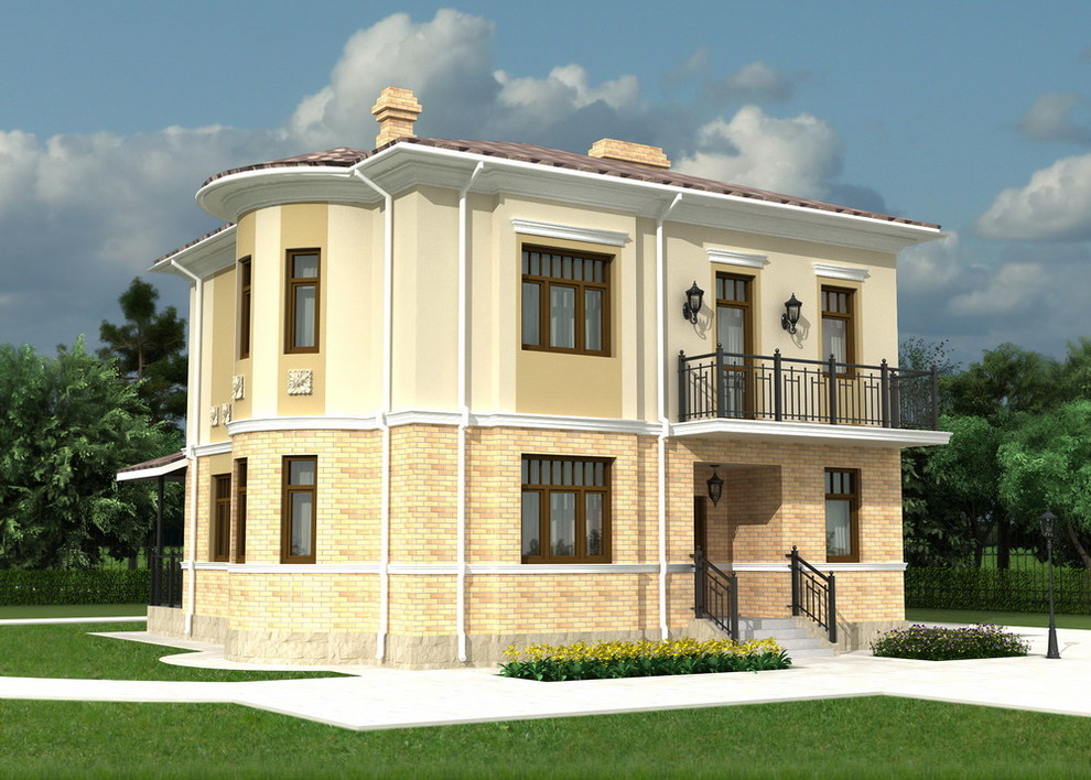 Обложка проекта: Коттедж в Неоклассическом стиле (2)