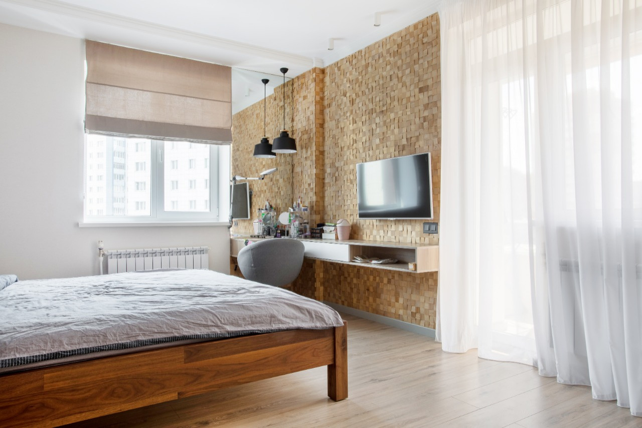 Обложка проекта: Отделка стены 3д мозаикой  в спальне