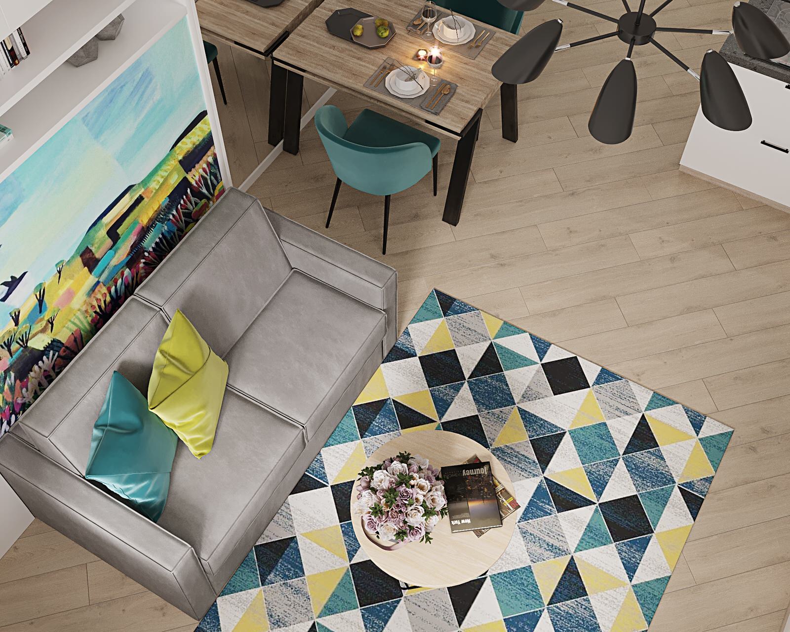 ЖК Сердце Одинцово студия в скандинавским стиле (визуализации)