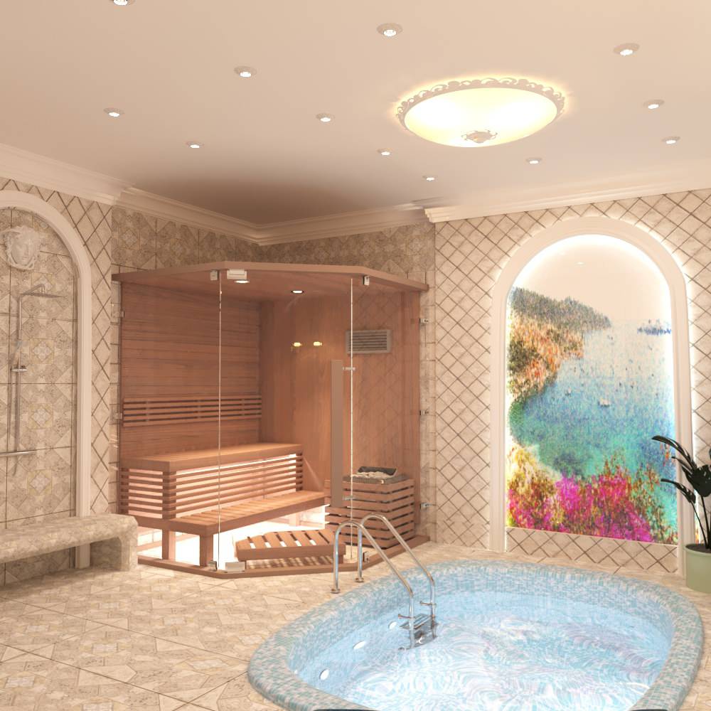 Дизайн зоны барбекю, басена