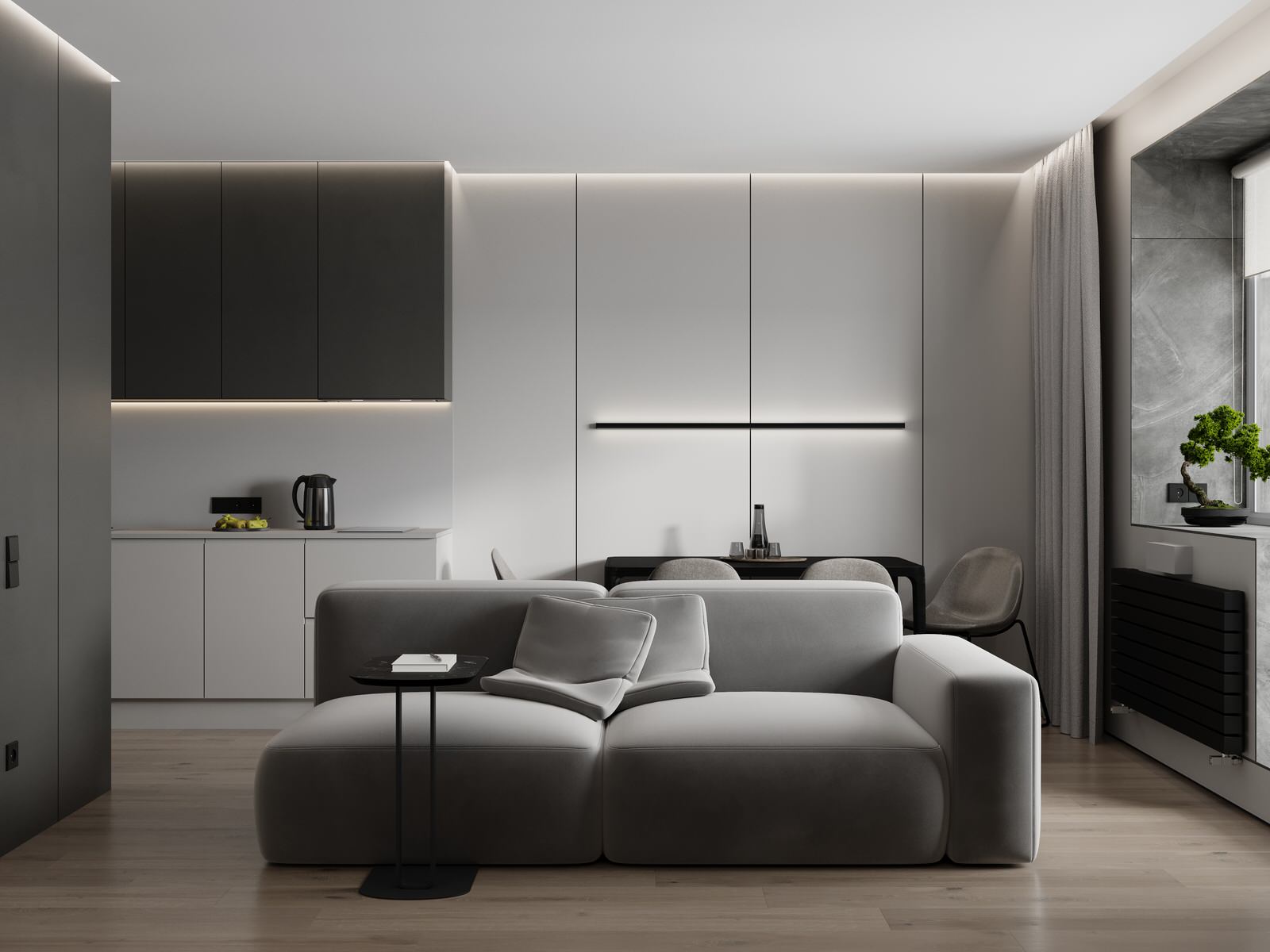 Студия в стиле минимализм ЖК Дом на Анри