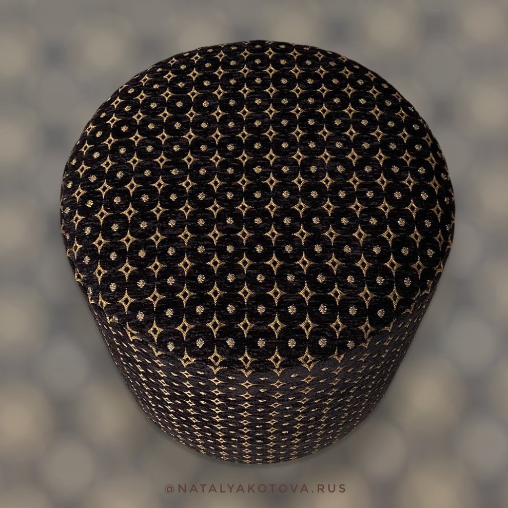 Обложка проекта: Пуфы со съёмными чехлами из французского шенилла.