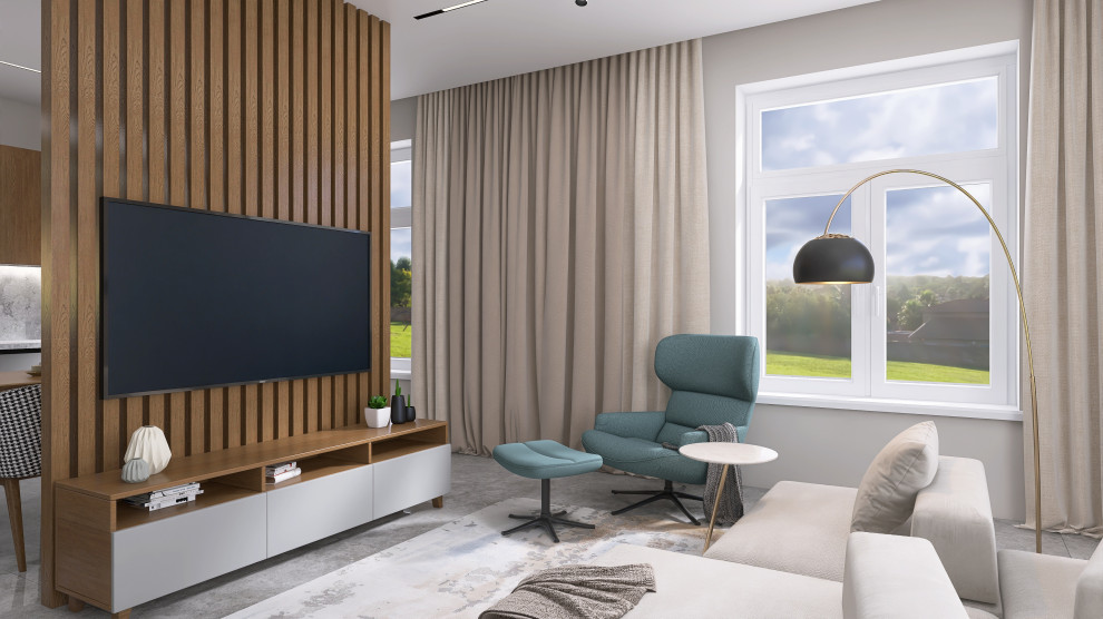 Кухня-гостиная в частном доме, Московская область