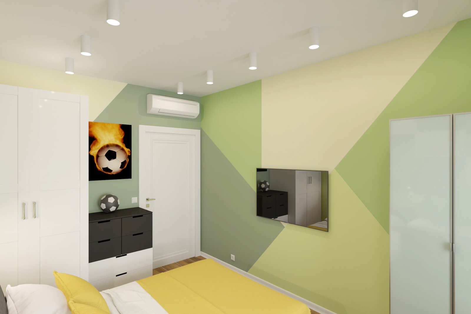 Двухкомнатная квартира в скандинавском стиле 61м2 в ЖК "Гринпарк"