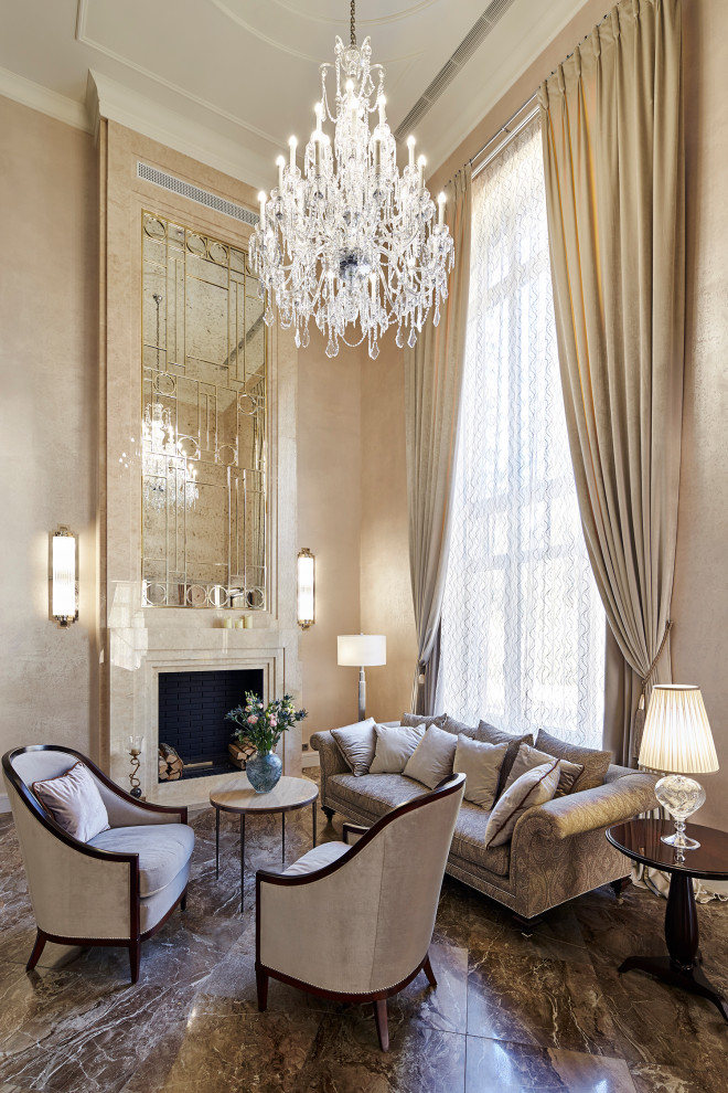 Интерьер каминного зала