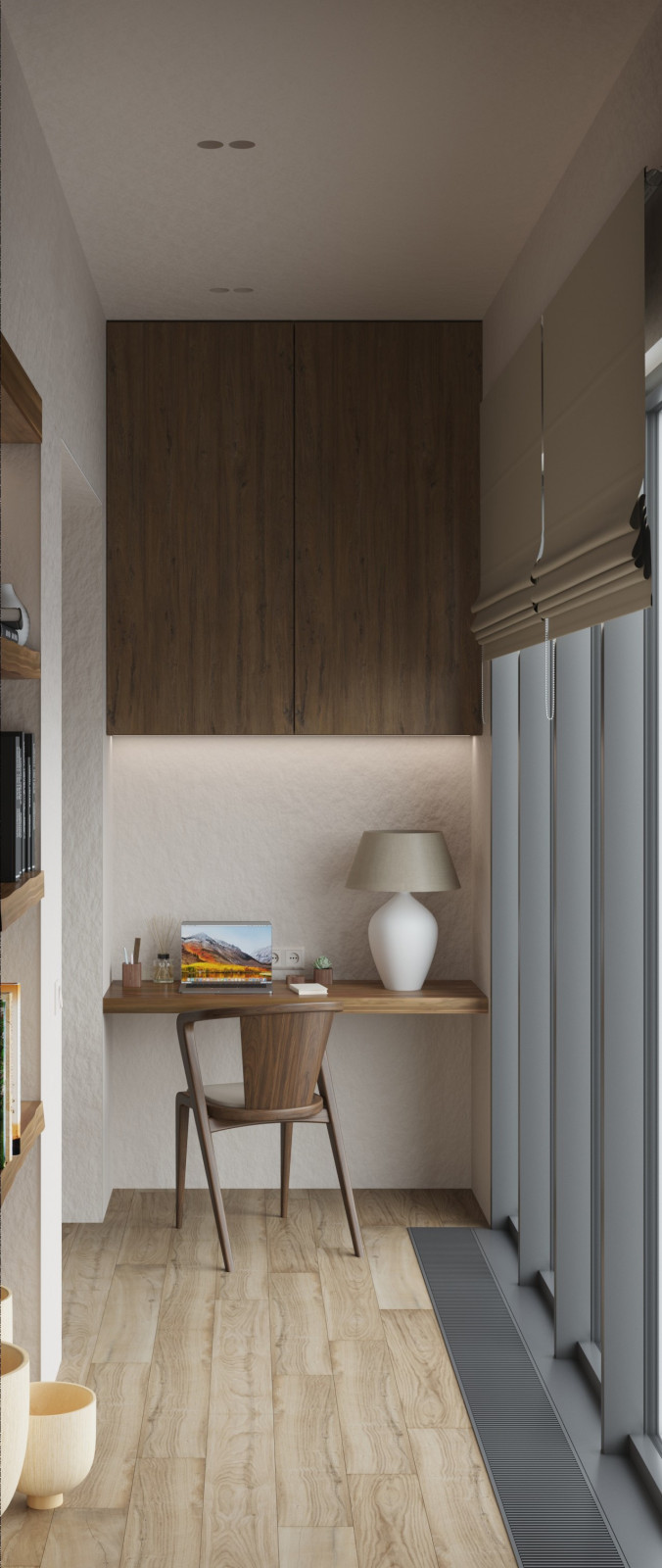 Проект квартиры в Москве, стиль ваби-саби