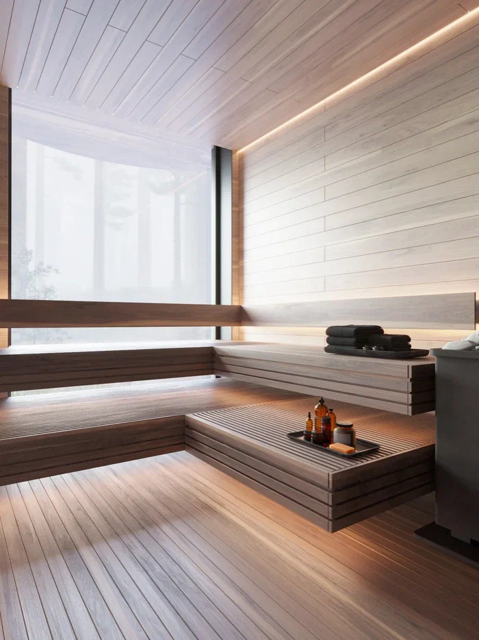 Спа -зона в интерьере дома в КП Променад