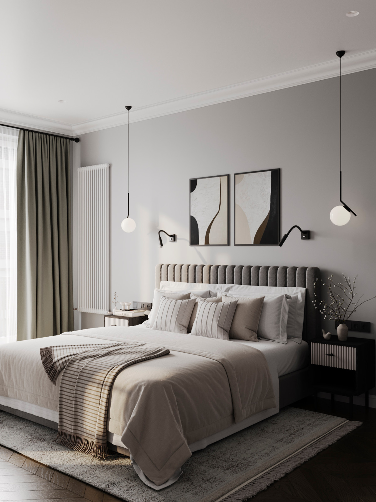 Современный mid-century в ЖК Западный Порт