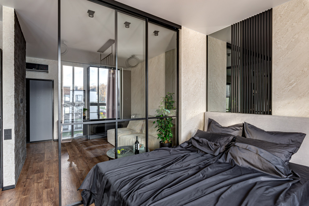 ЖК САМПО. 1-комнатная квартира в брутальном стиле, "от бетона" до заселения