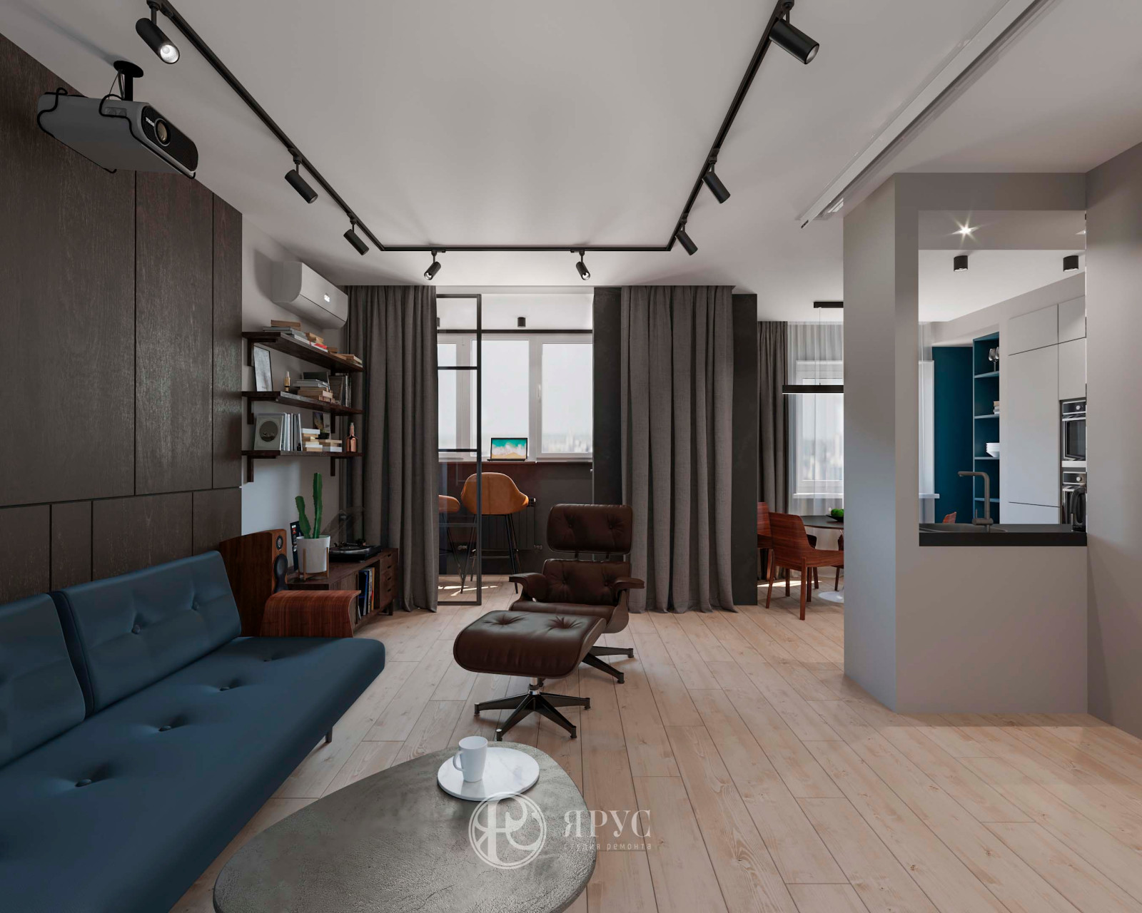 Однокомнатная квартира в современном стиле