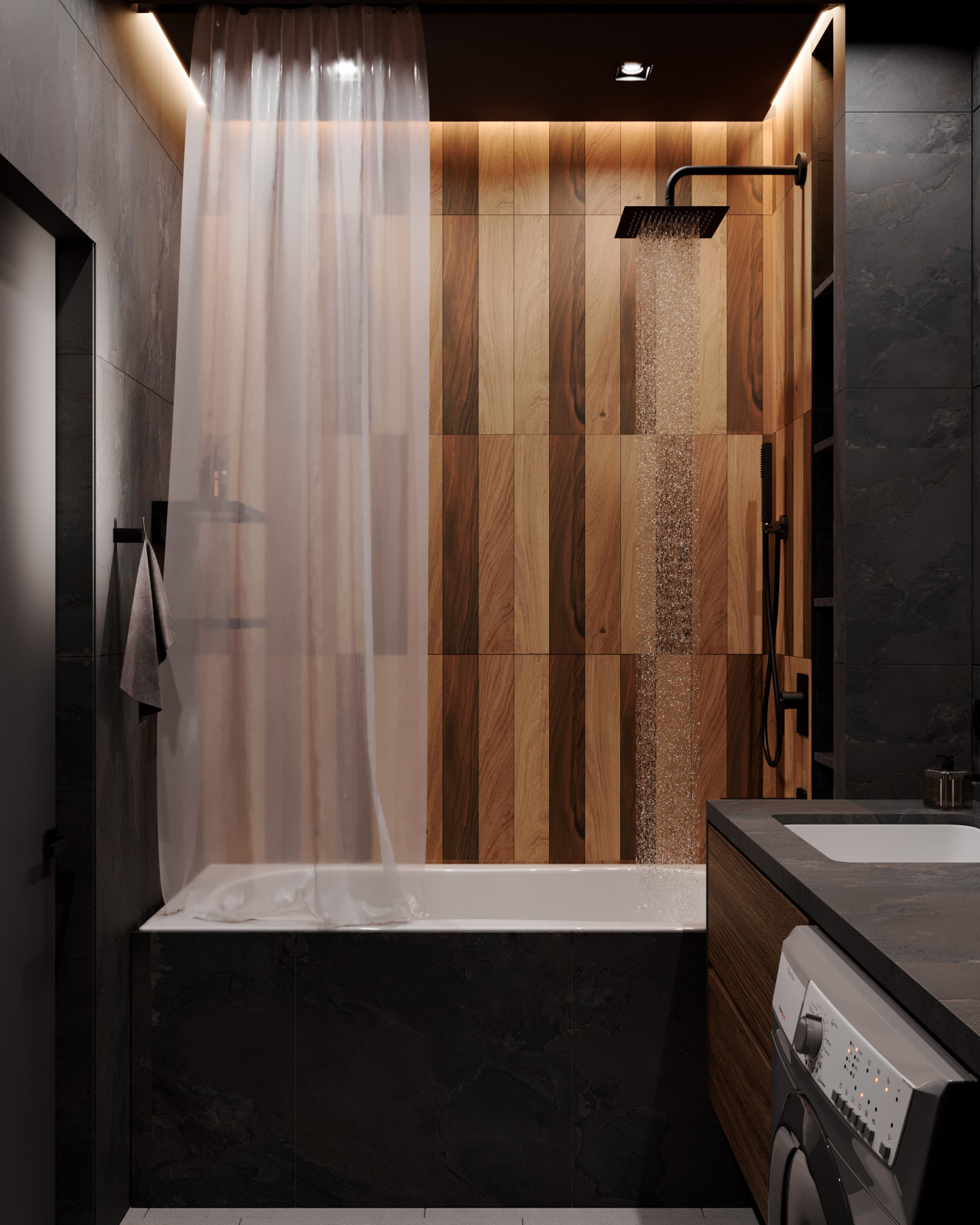 Евро однокомнатная квартира в монохромной гамме  в ЖК Московские кварталы