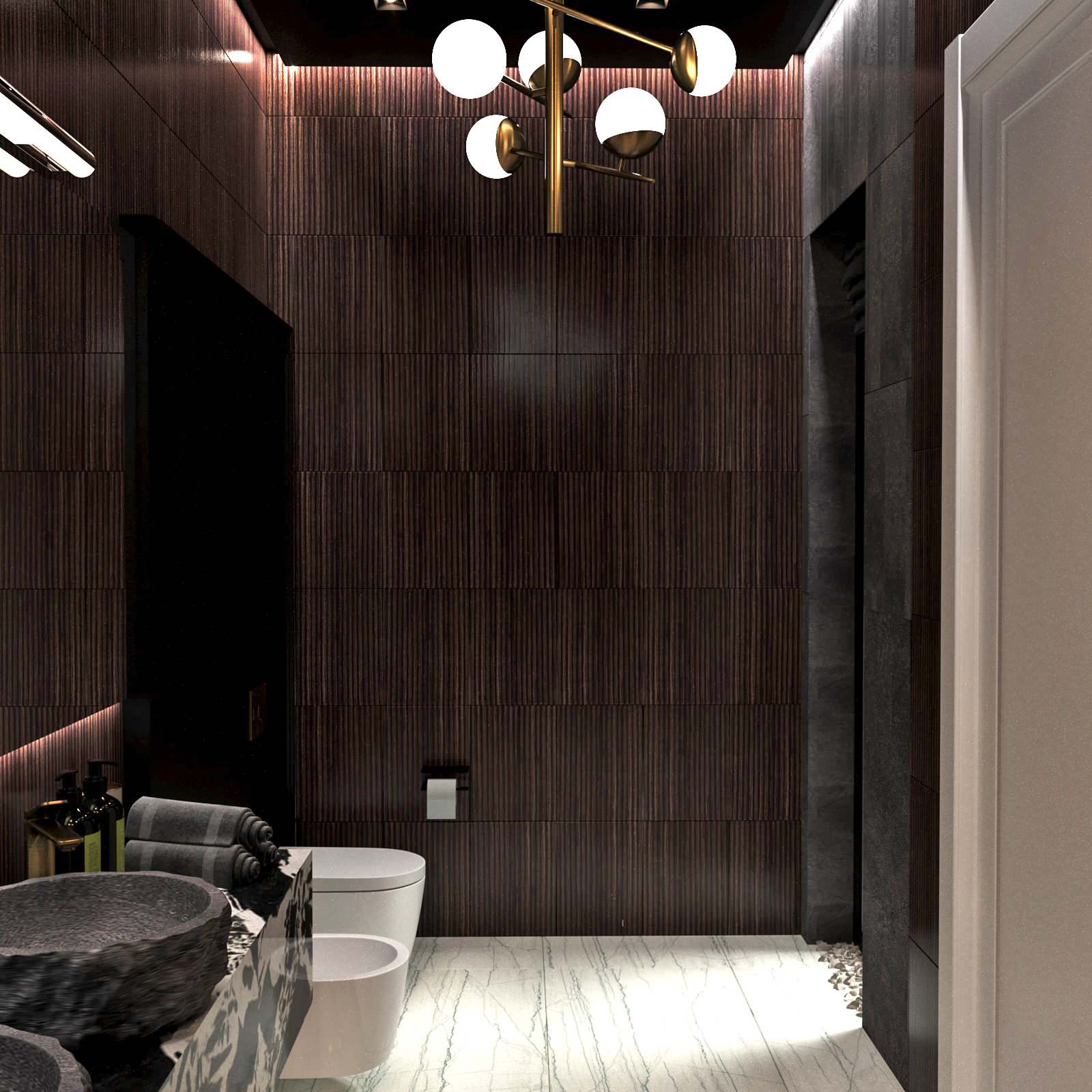 Апартаменты с деревом в центре номера