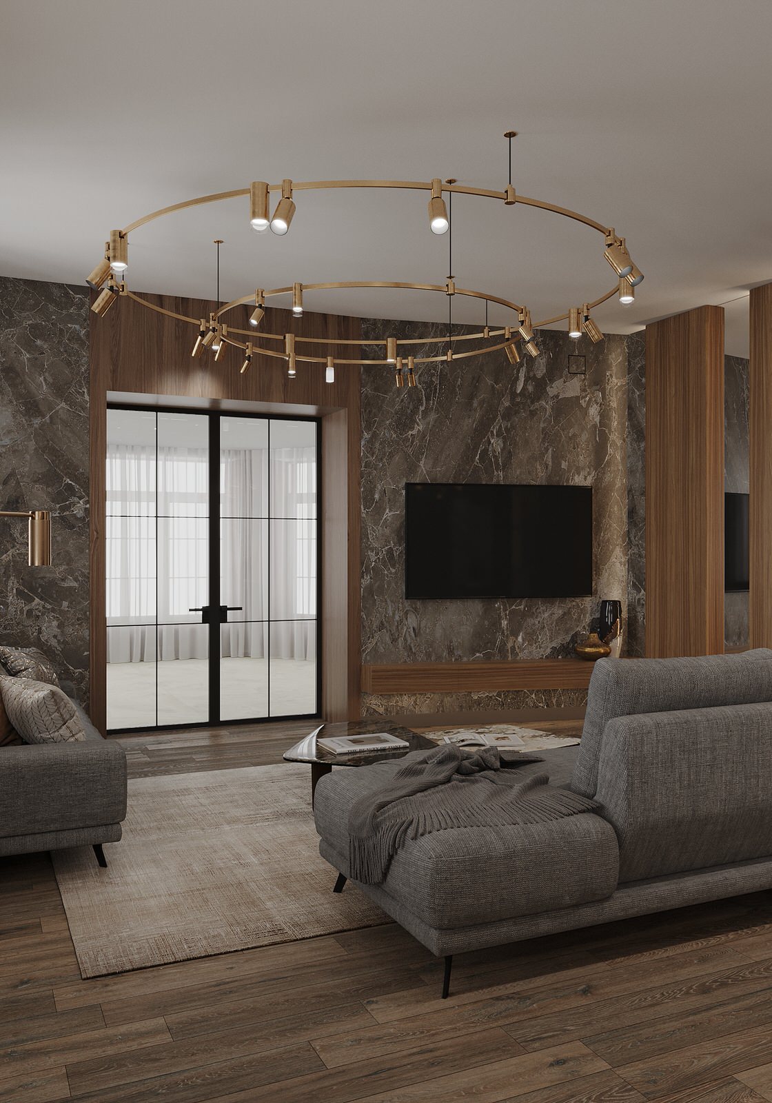 Интерьер загородного дома кардинально отличающийся от домов в округе