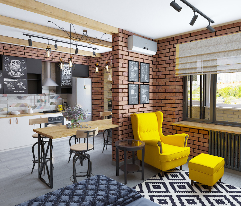 Проект квартиры в стиле лофт в Москве