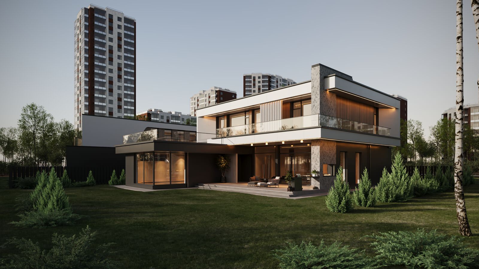 Проект коттеджа на берегу Москва-реки