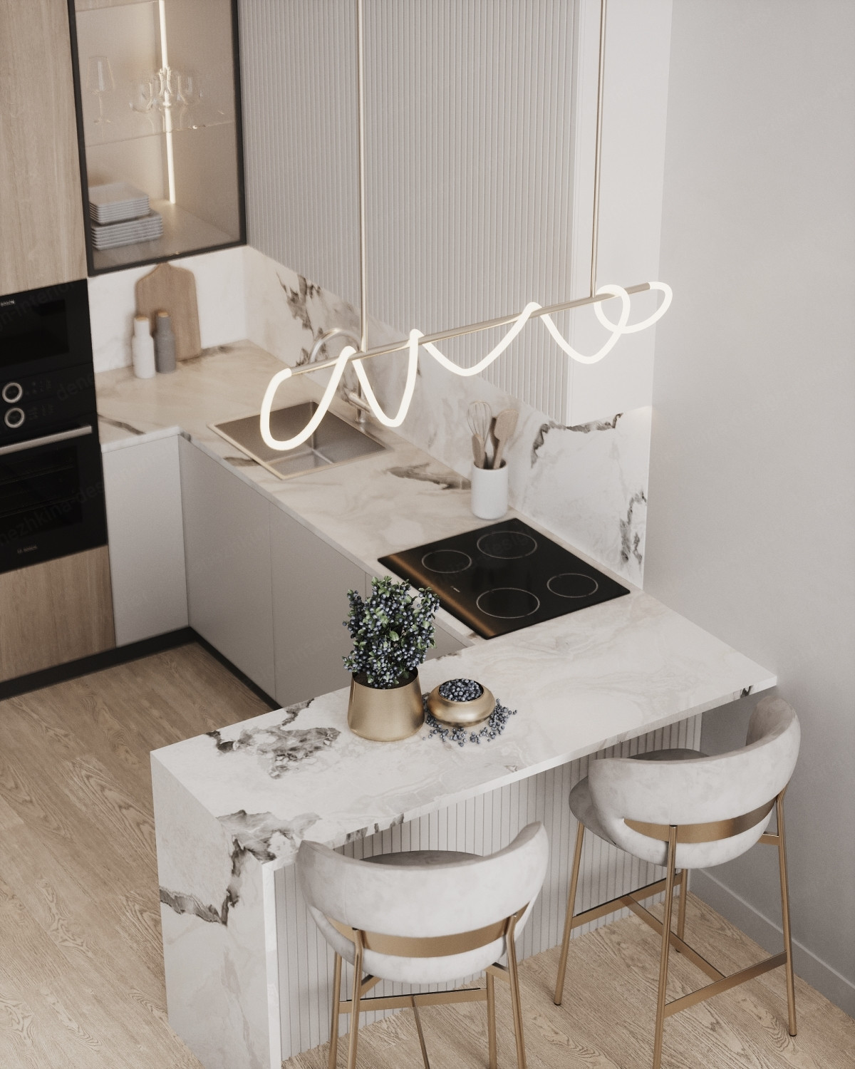 Дизайн проект 3 комнатной квартиры - ЖК Резиденция Архитекторов