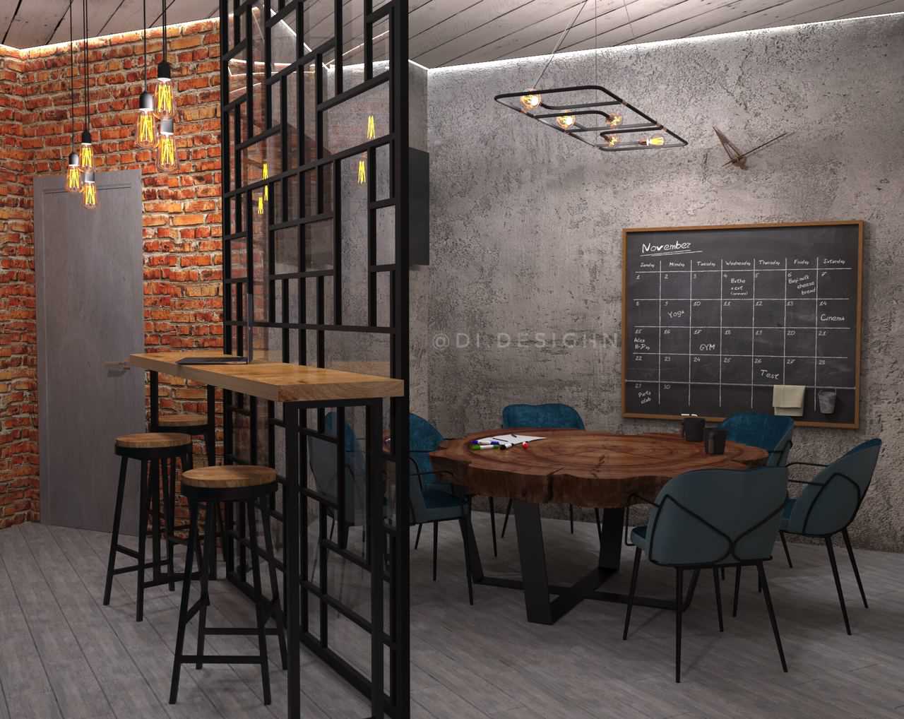 Дизайн-проект кухни для 3-х руководителей