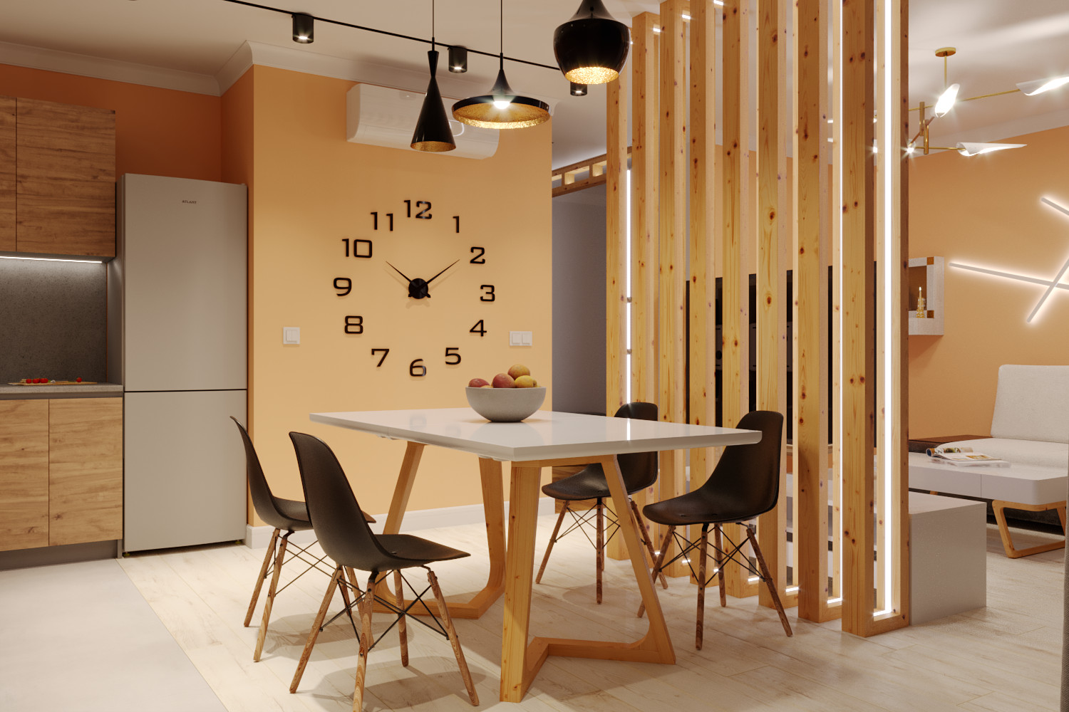 Дизайн-проект квартиры в стиле "эклектика"