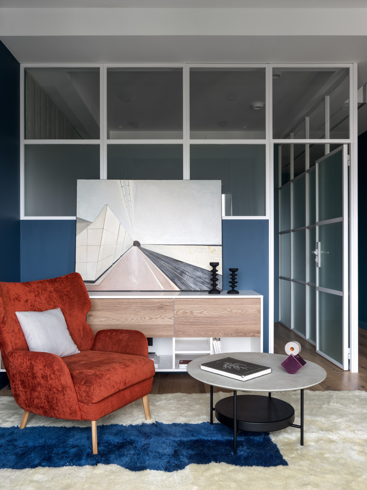 Идея зонирования спального и гостиного пространства