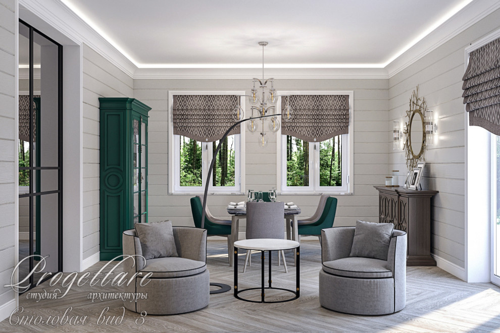 Дизайн интерьера загородного  дома в Рощино