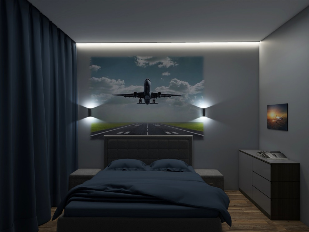 Дизайн-проект однокомнатной квартиры. Спальня