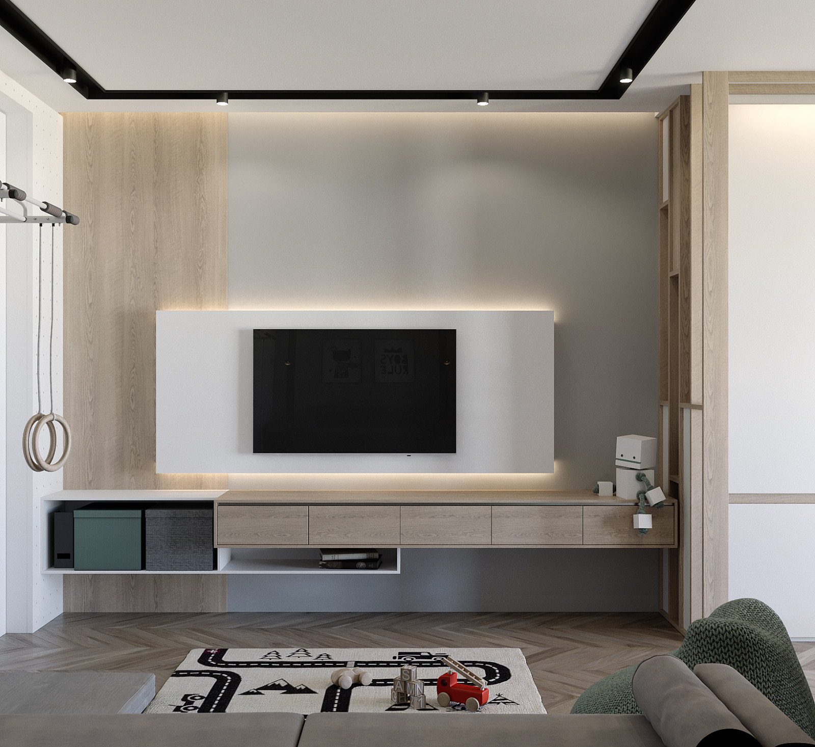 Монохромные линии. Проект квартиры в центре Екатеринбурга