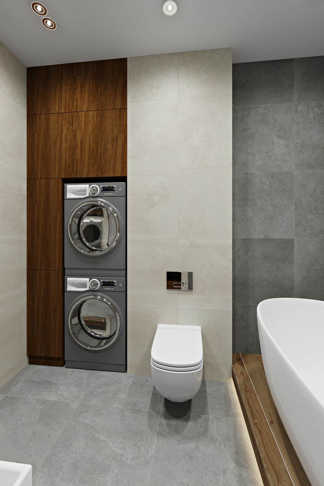 Санузел в стиле лофт