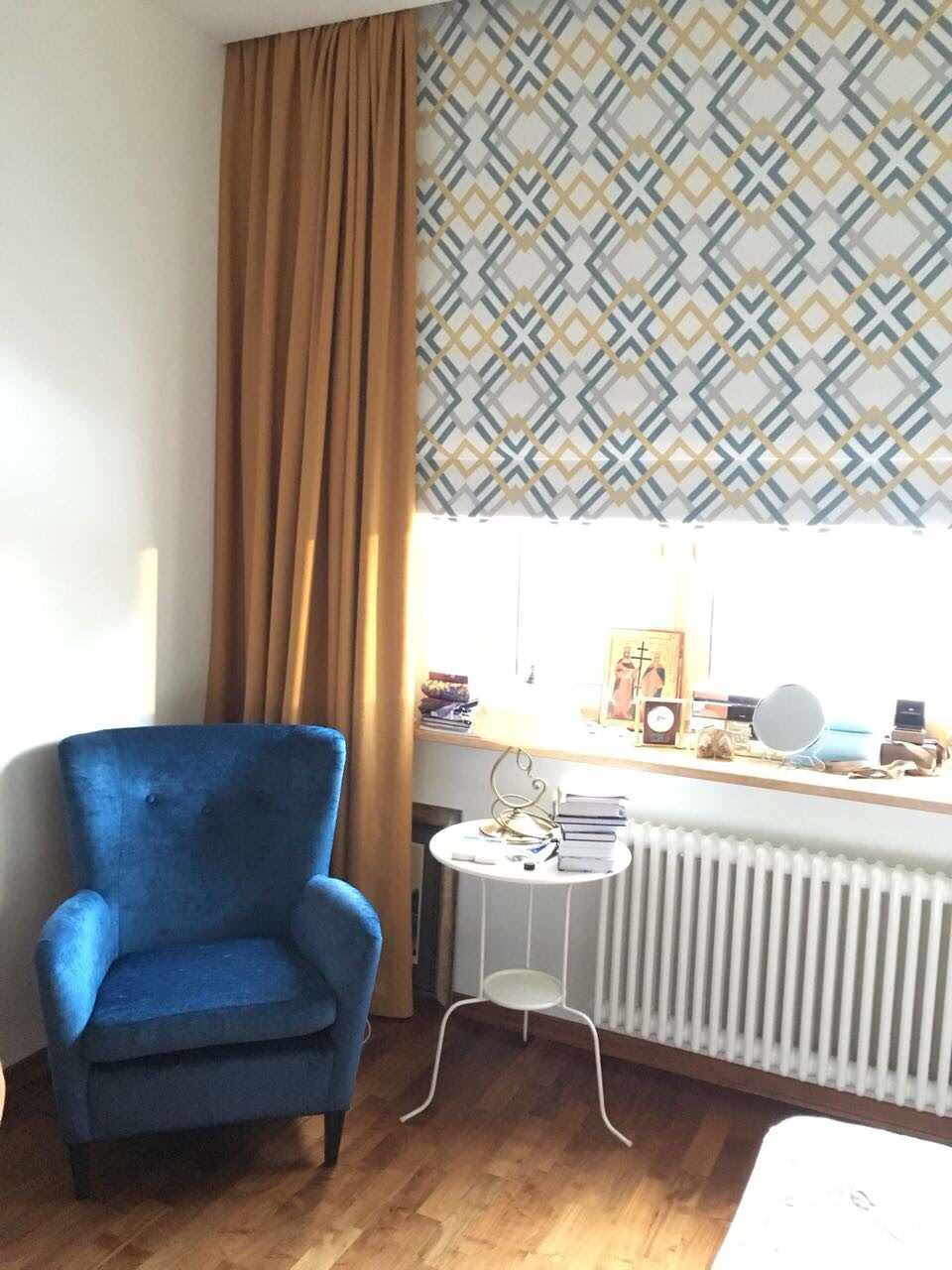 Обложка проекта: Шторы для спальни в центре Москвы