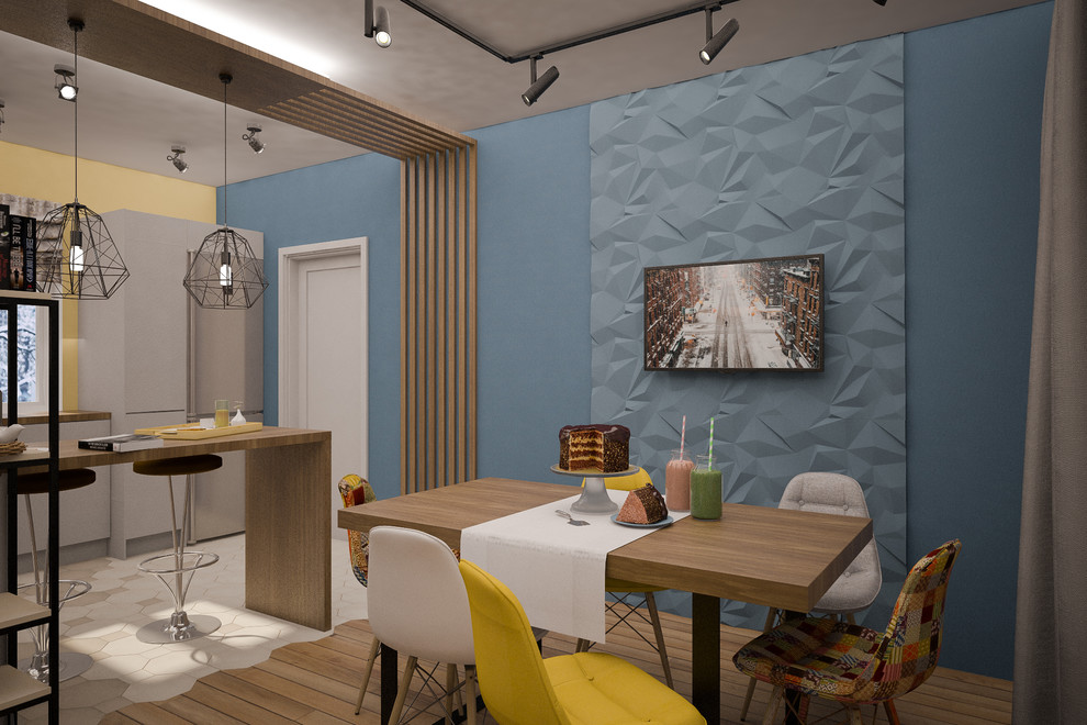 Кухня-столовая для молодой семьис одним ребенком