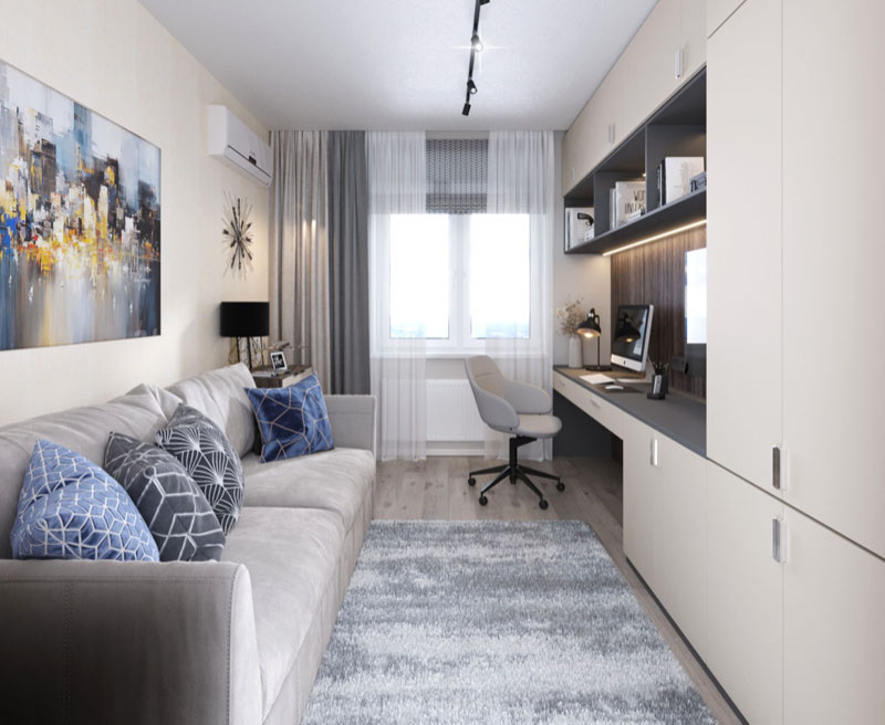 Дизайн-проект интерьеров квартиры площадью:94 м2