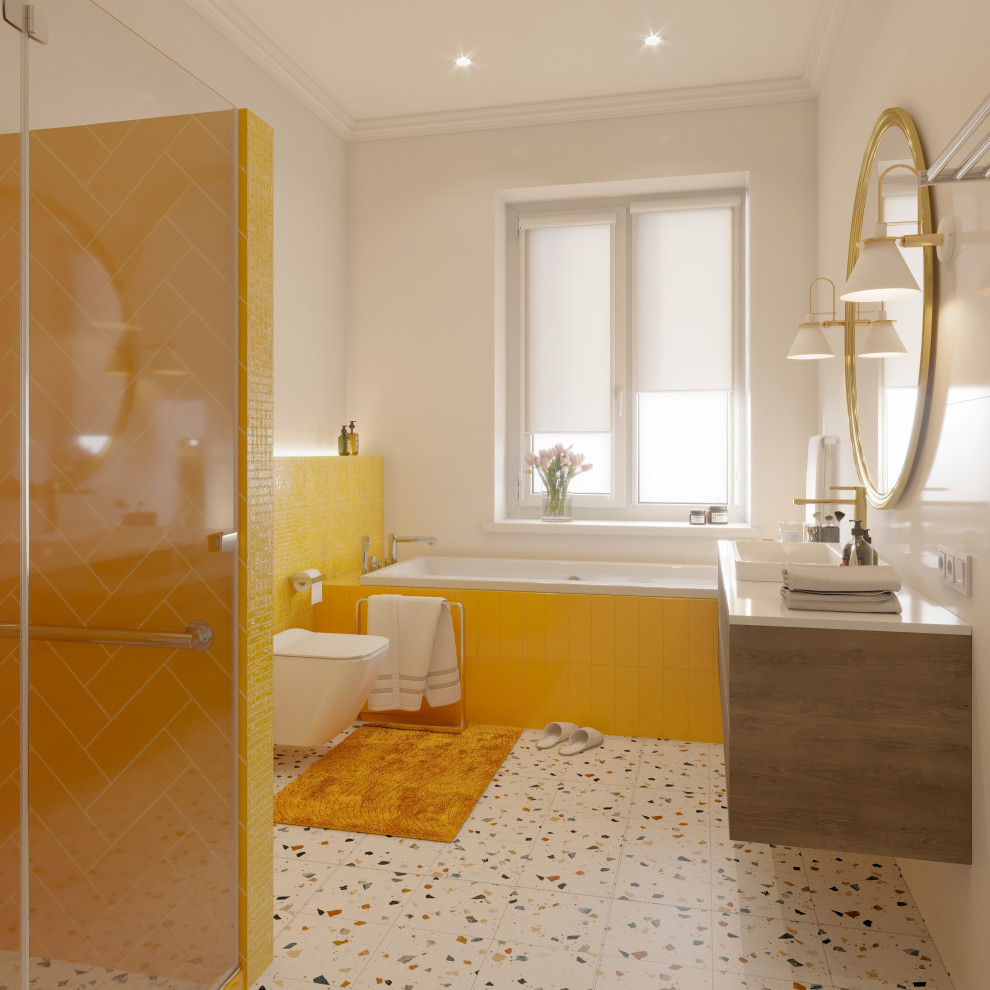 Обложка проекта: Желтая ванная комната