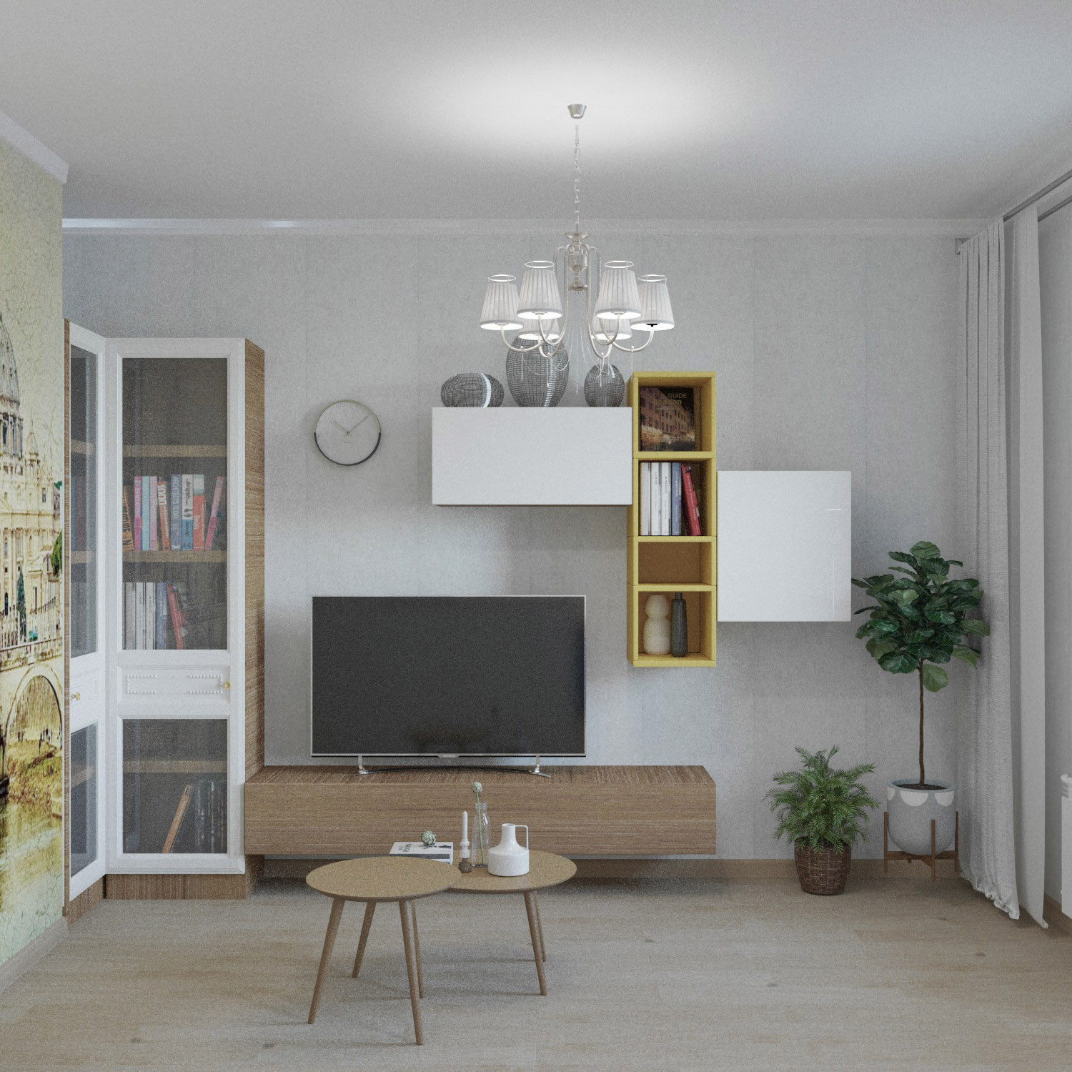 3D Визуализация гостиной
