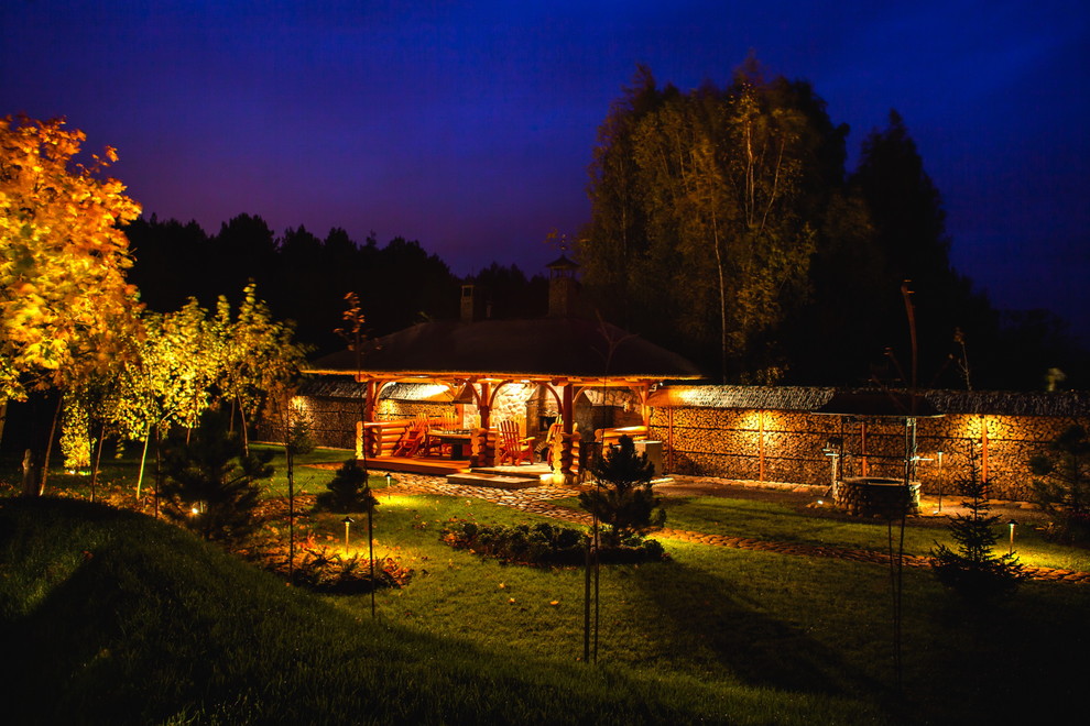 Подсветка беседки и ландшафта