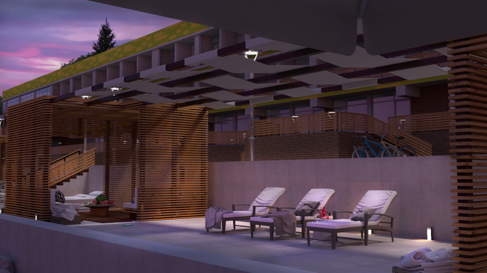 Реконструкция фасада санатория "Ставрополье" в г. Сочи