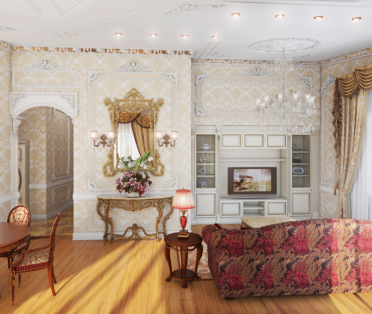 Квартира в роскошном классическом стиле