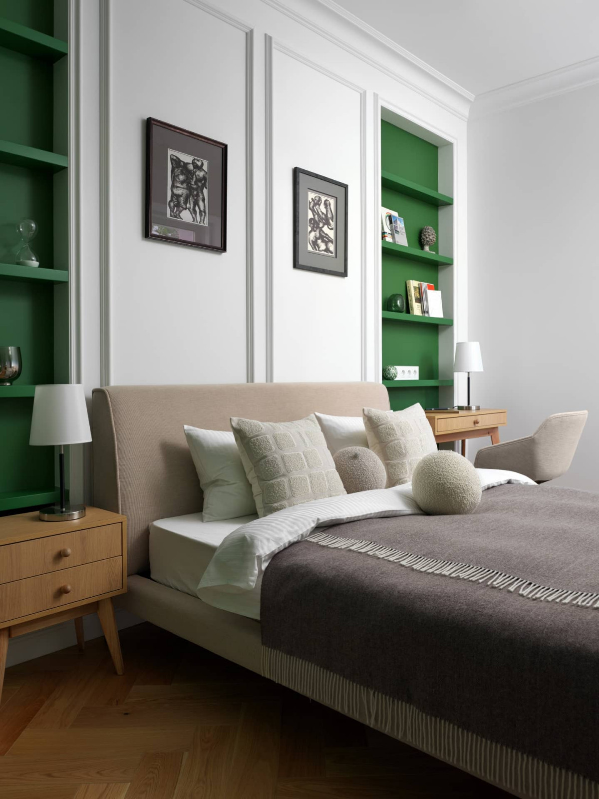 Дизайн и ремонт квартиры в Пречистенском переулке — Зелёный лейтмотив