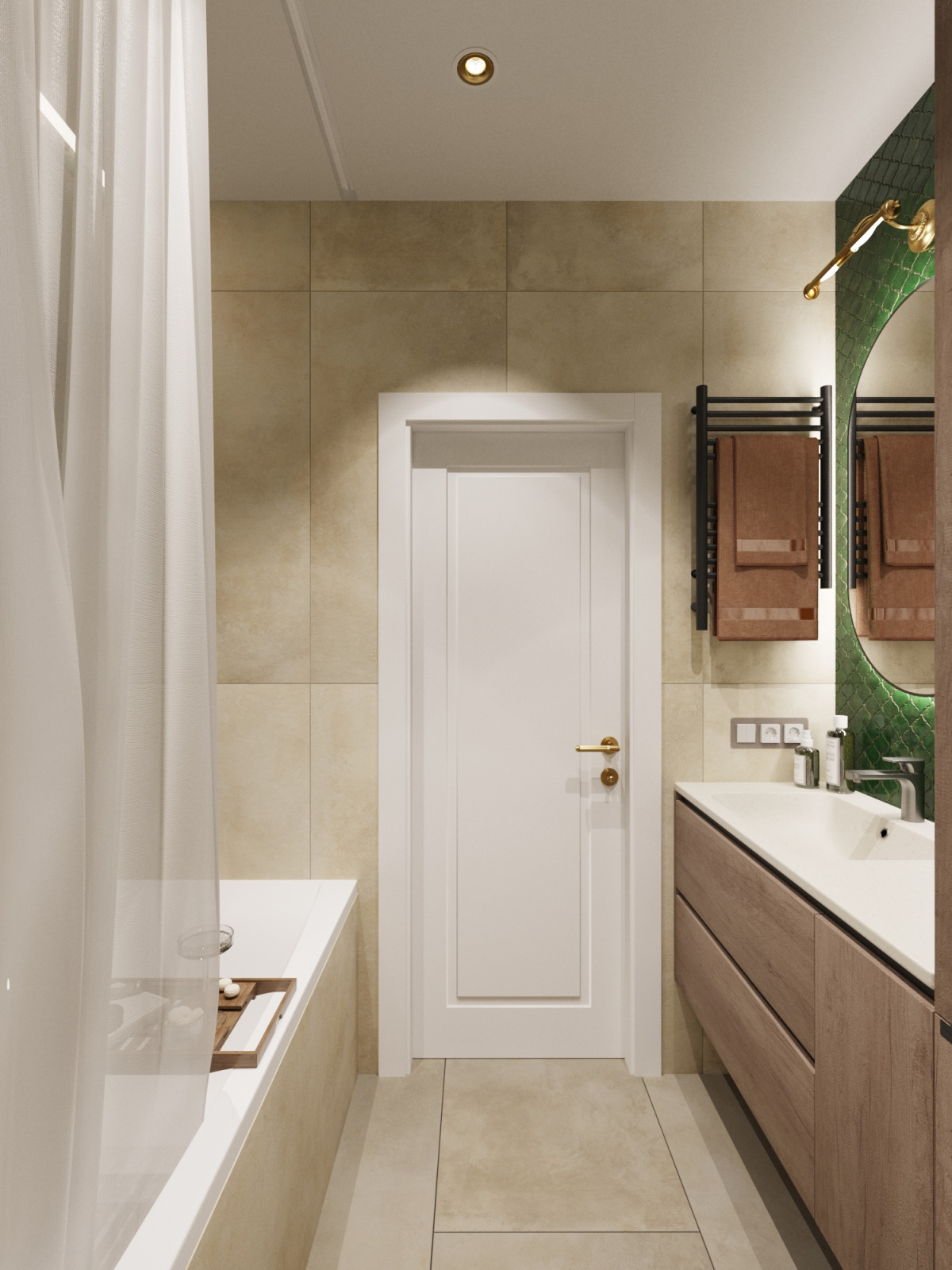 Дизайн проект - яркая двухкомнатная квартира 56 м2