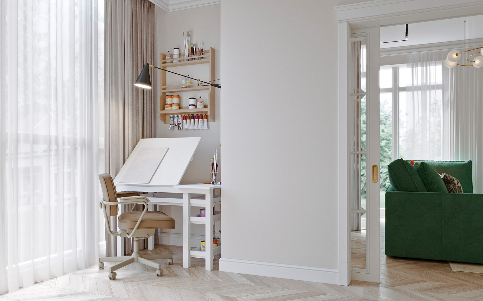 Двухкомнатная квартира в современной классике