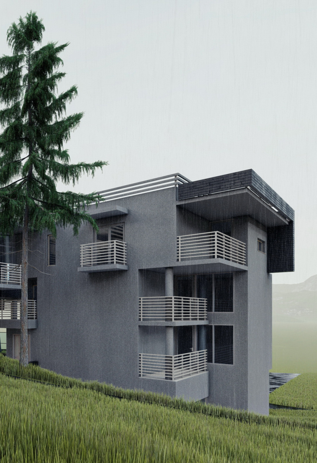 Дом на склоне