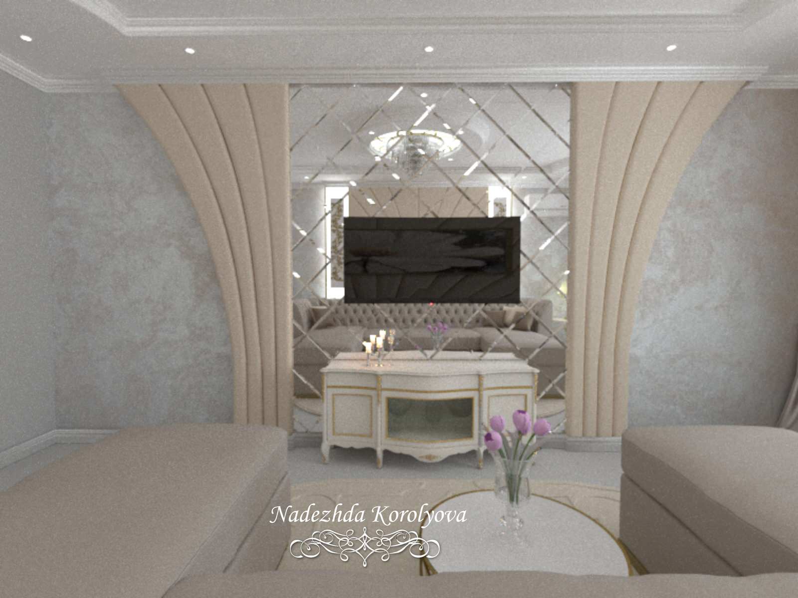 Обложка проекта: Гостиная в стиле ар-деко