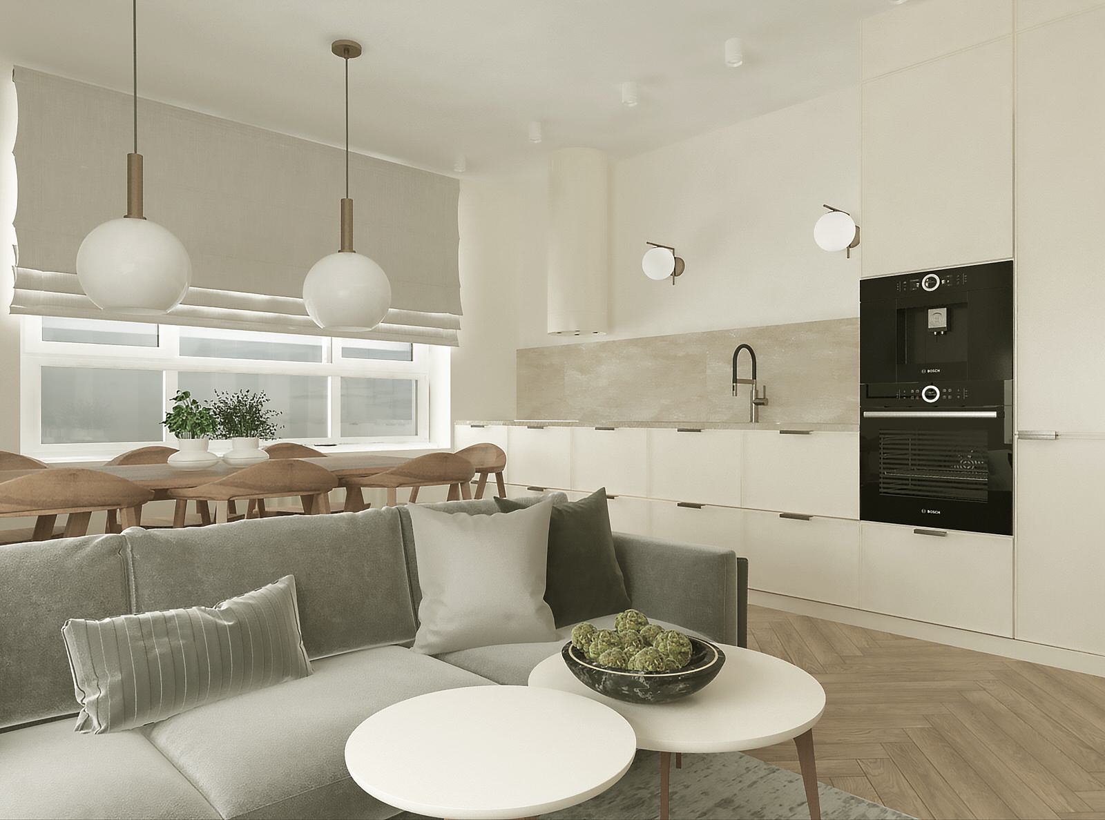 интерьер 4х комнатной квартиры для молодой семьи с 3 детьми