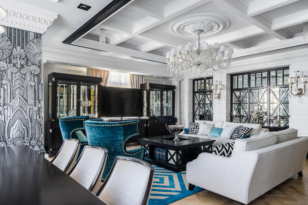 Интерьер квартиры в стиле современной классики с элементами Ар-Деко в Петербурге
