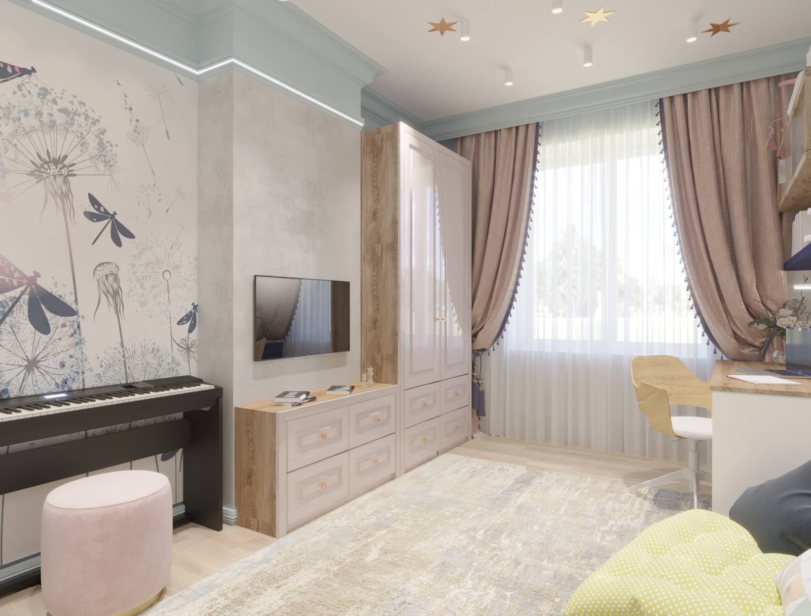 Дизайн-проект  интерьера трехкомнатной квартиры в стиле НЕОклассика